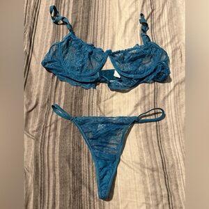 Deep Teal Lace Lingerie Set 💌